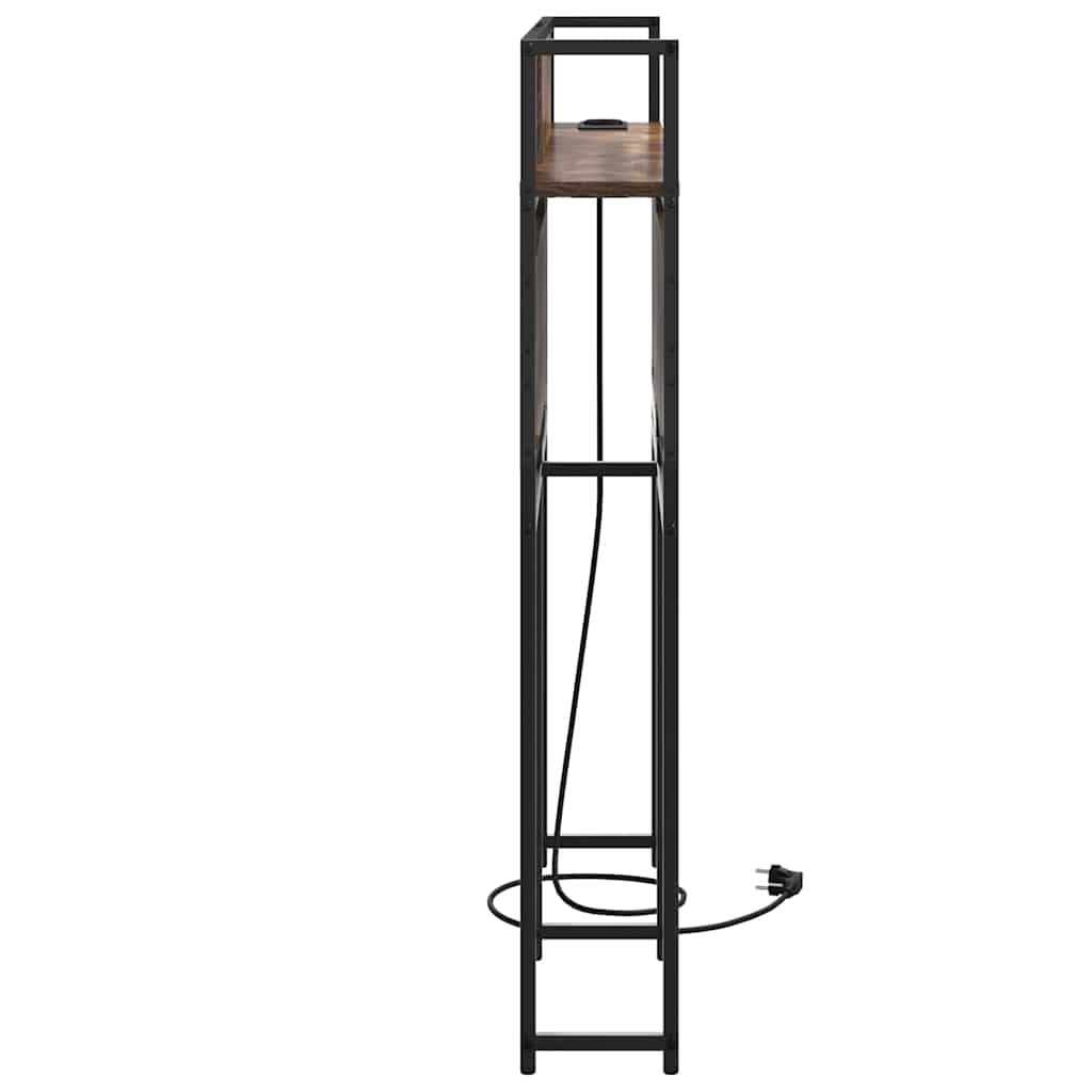 vidaXL Stauraum-Kopfteil mit Regal Räuchereiche 135 cm Holzwerkstoff