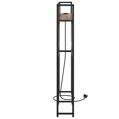 vidaXL Stauraum-Kopfteil mit Regal Räuchereiche 135 cm Holzwerkstoff