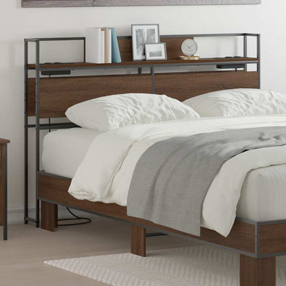 vidaXL Stauraum-Kopfteil Braun Eichen-Optik 140 cm Holzwerkstoff