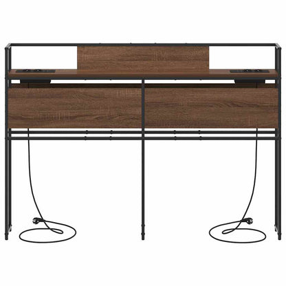 vidaXL Stauraum-Kopfteil Braun Eichen-Optik 140 cm Holzwerkstoff