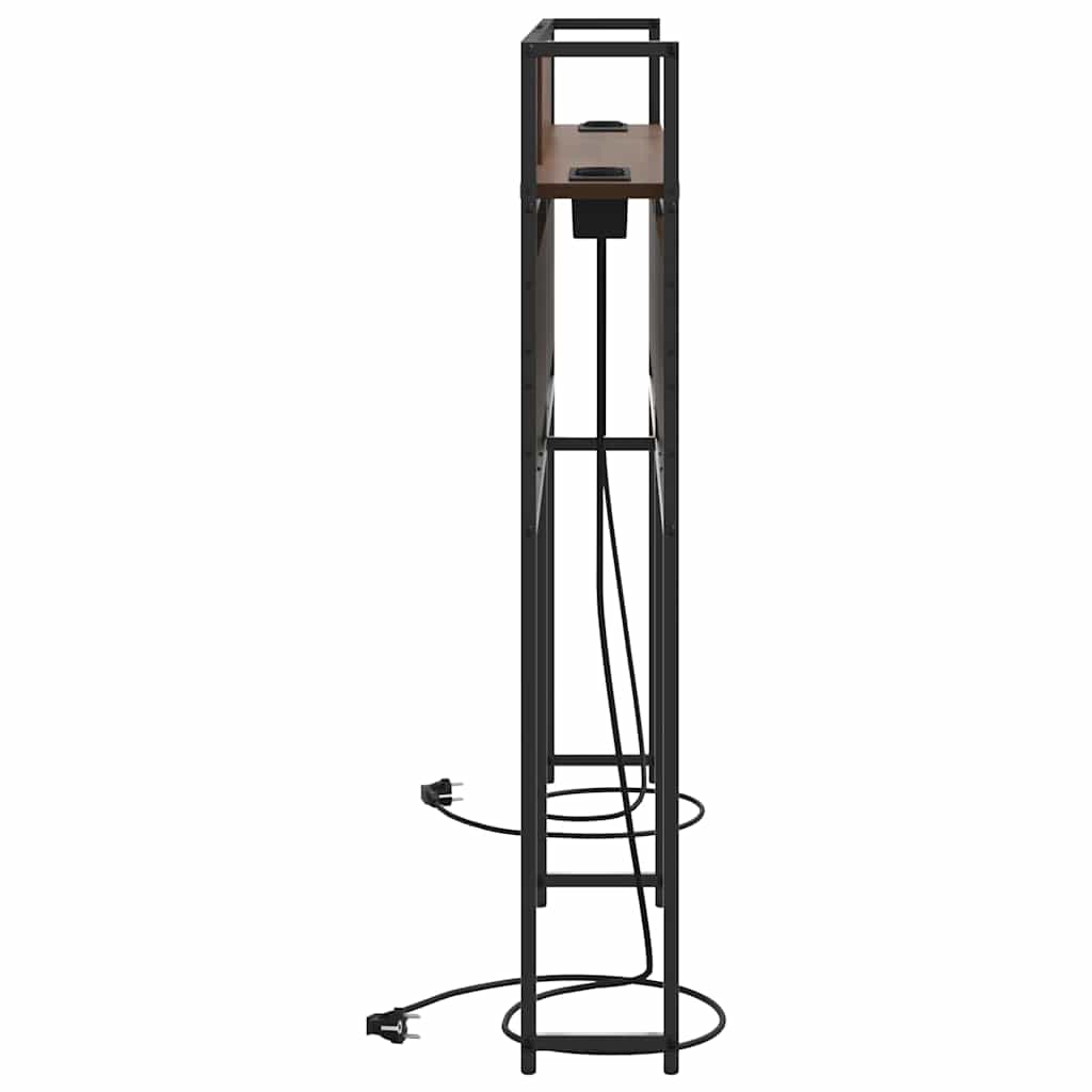 vidaXL Stauraum-Kopfteil Braun Eichen-Optik 140 cm Holzwerkstoff