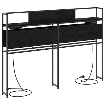 vidaXL Stauraum-Kopfteil Schwarz Eichen-Optik 150 cm Holzwerkstoff