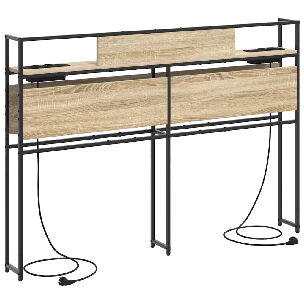 vidaXL Stauraum-Kopfteil mit Regal Sonoma-Eiche 150 cm Holzwerkstoff
