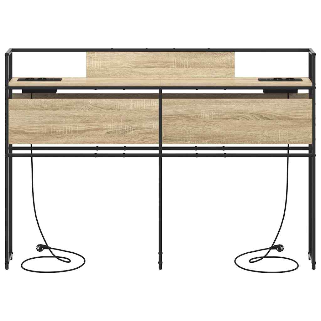 vidaXL Stauraum-Kopfteil mit Regal Sonoma-Eiche 150 cm Holzwerkstoff