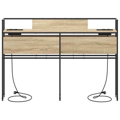 vidaXL Stauraum-Kopfteil mit Regal Sonoma-Eiche 150 cm Holzwerkstoff