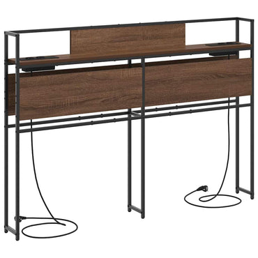 vidaXL Stauraum-Kopfteil Braun Eichen-Optik 150 cm Holzwerkstoff