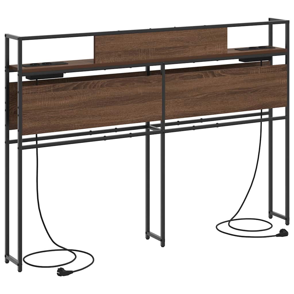 Stauraum-Kopfteil Braun Eichen-Optik 160 cm Holzwerkstoff