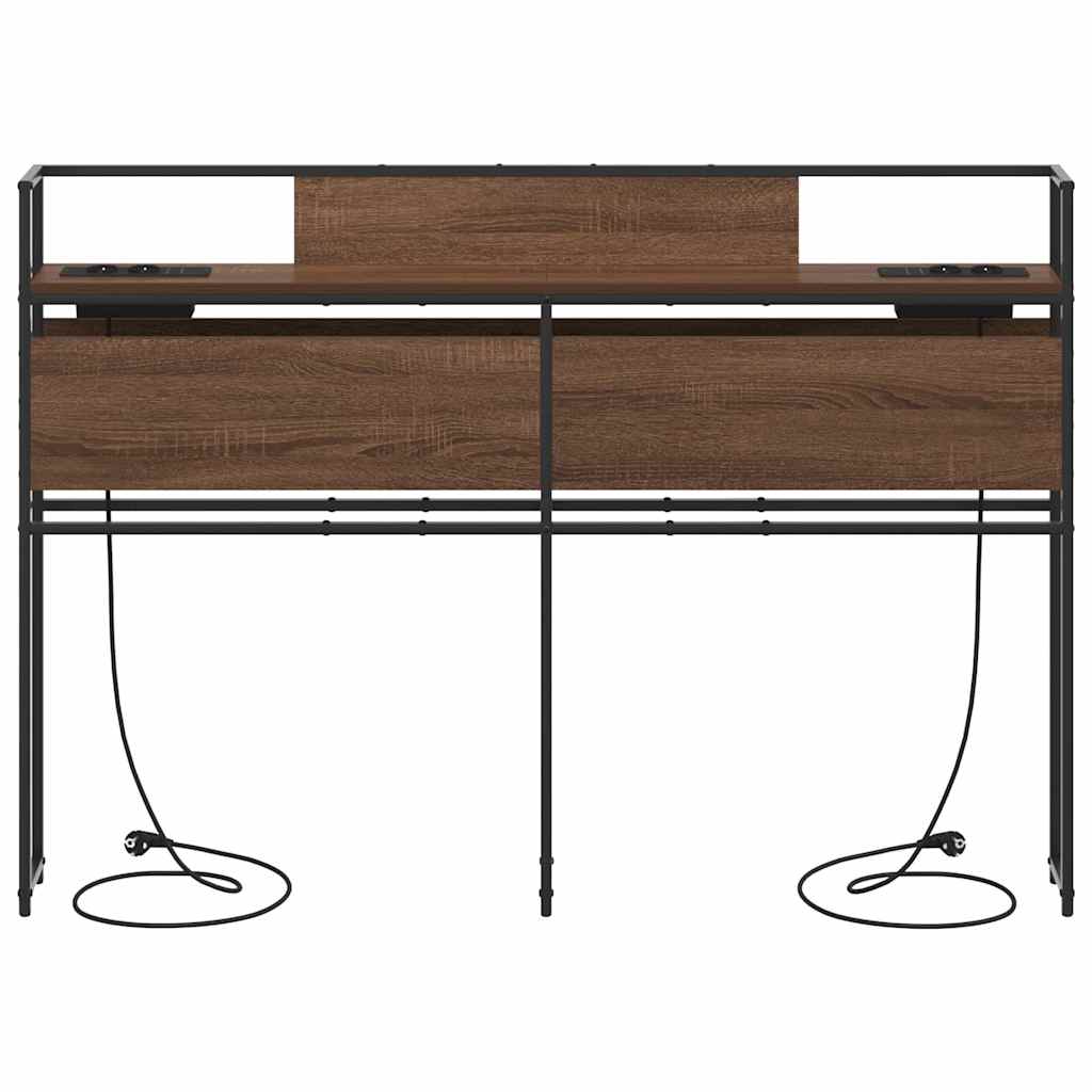 Stauraum-Kopfteil Braun Eichen-Optik 160 cm Holzwerkstoff