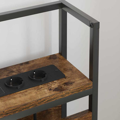 Stauraum-Kopfteil mit Regal Räuchereiche 180 cm Holzwerkstoff