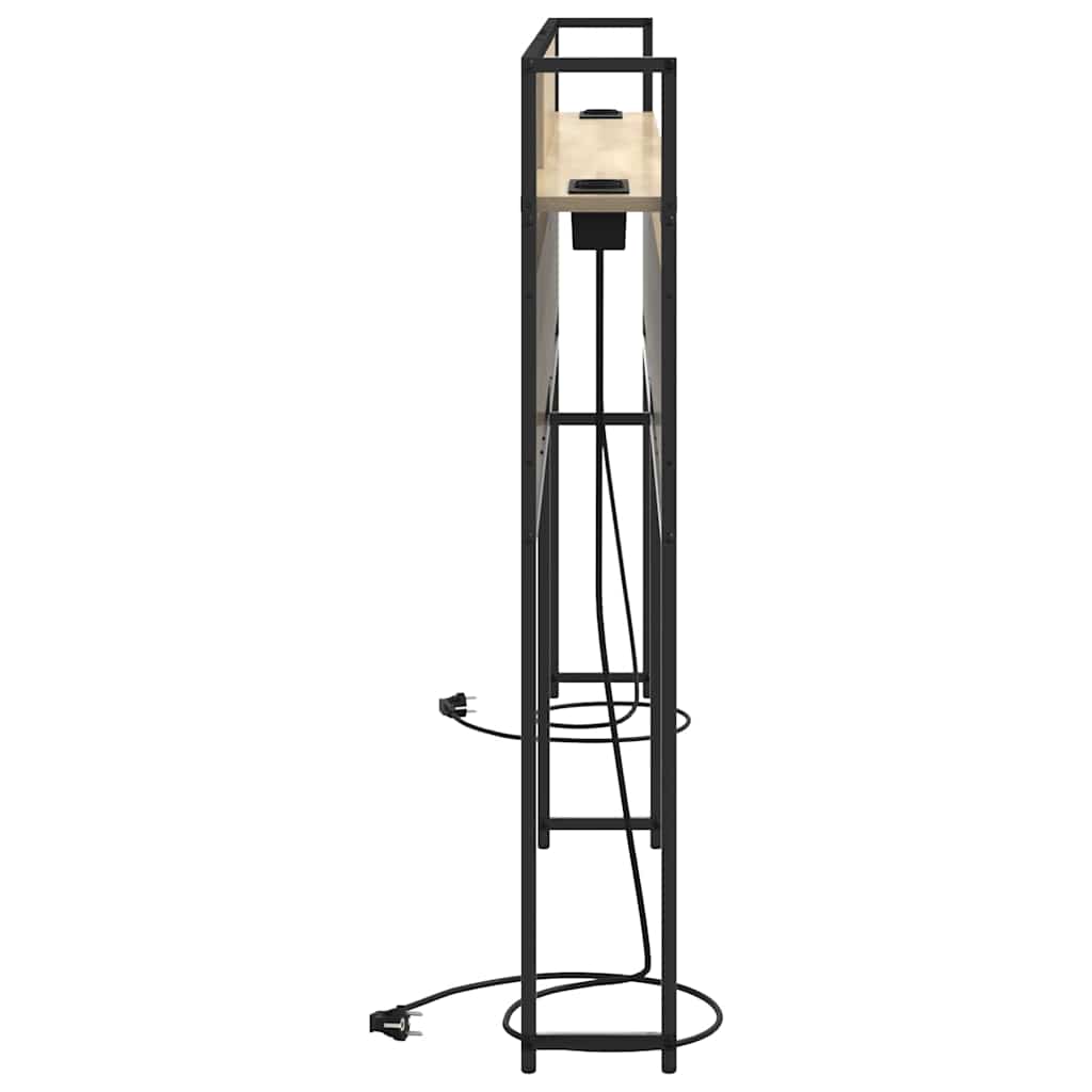 vidaXL Stauraum-Kopfteil mit Regal Sonoma-Eiche 200 cm Holzwerkstoff