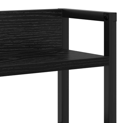 vidaXL Aufbewahrungskopfteil Schwarz Eichen-Optik 75 x 15 x 98 cm