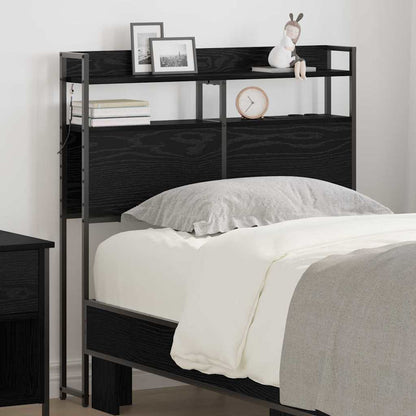 vidaXL Aufbewahrungskopfteil Schwarz Eichen-Optik 75 x 15 x 98 cm