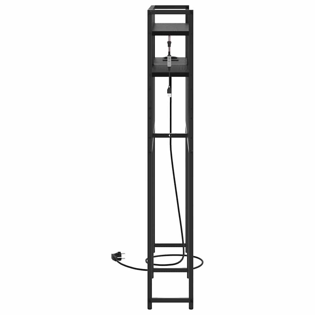 vidaXL Aufbewahrungskopfteil Schwarz Eichen-Optik 75 x 15 x 98 cm