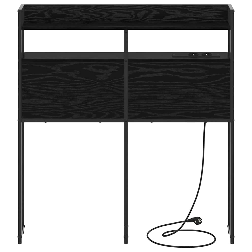 vidaXL Aufbewahrungskopfteil Schwarz Eichen-Optik 80 cm Holzwerkstoff