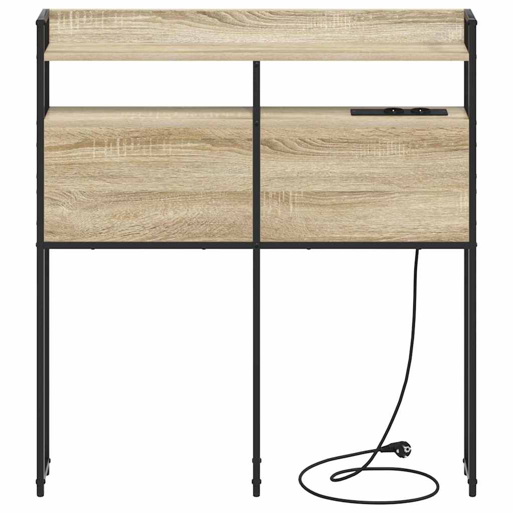 vidaXL Aufbewahrungskopfteil Sonoma-Eiche 80 cm Holzwerkstoff