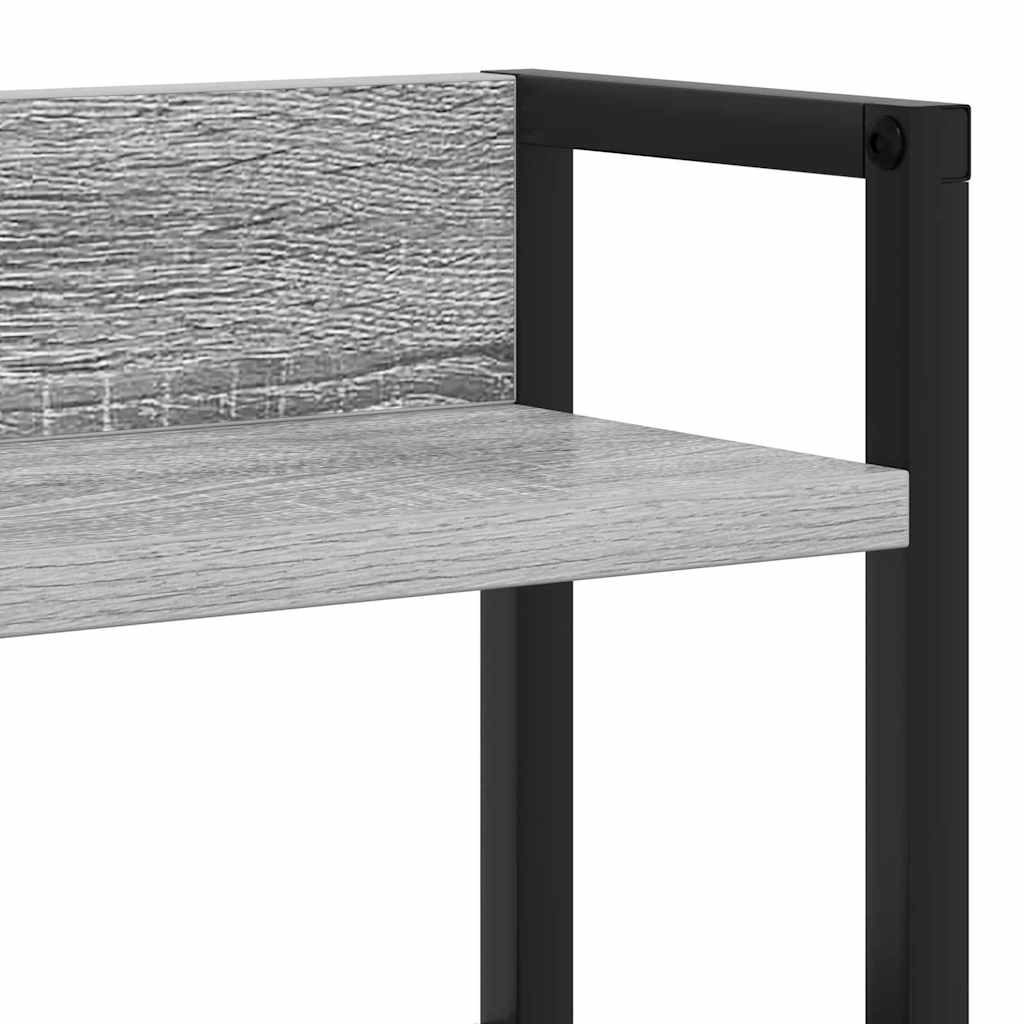vidaXL Aufbewahrungskopfteil mit Regal Grau Sonoma 80 cm Holzwerkstoff
