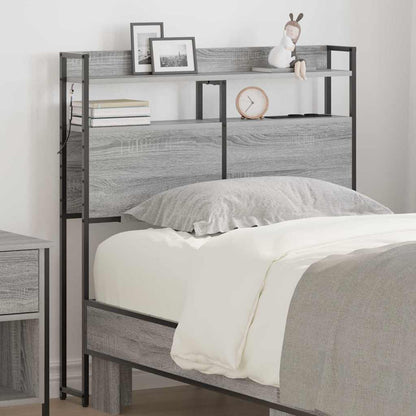 vidaXL Aufbewahrungskopfteil mit Regal Grau Sonoma 80 cm Holzwerkstoff