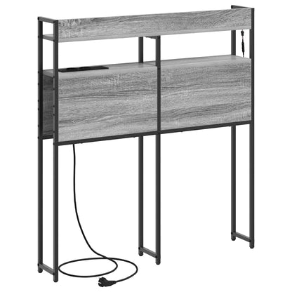 vidaXL Aufbewahrungskopfteil mit Regal Grau Sonoma 80 cm Holzwerkstoff