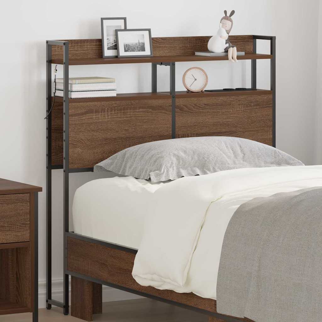 vidaXL Aufbewahrungskopfteil Braun Eichen-Optik 80 cm Holzwerkstoff