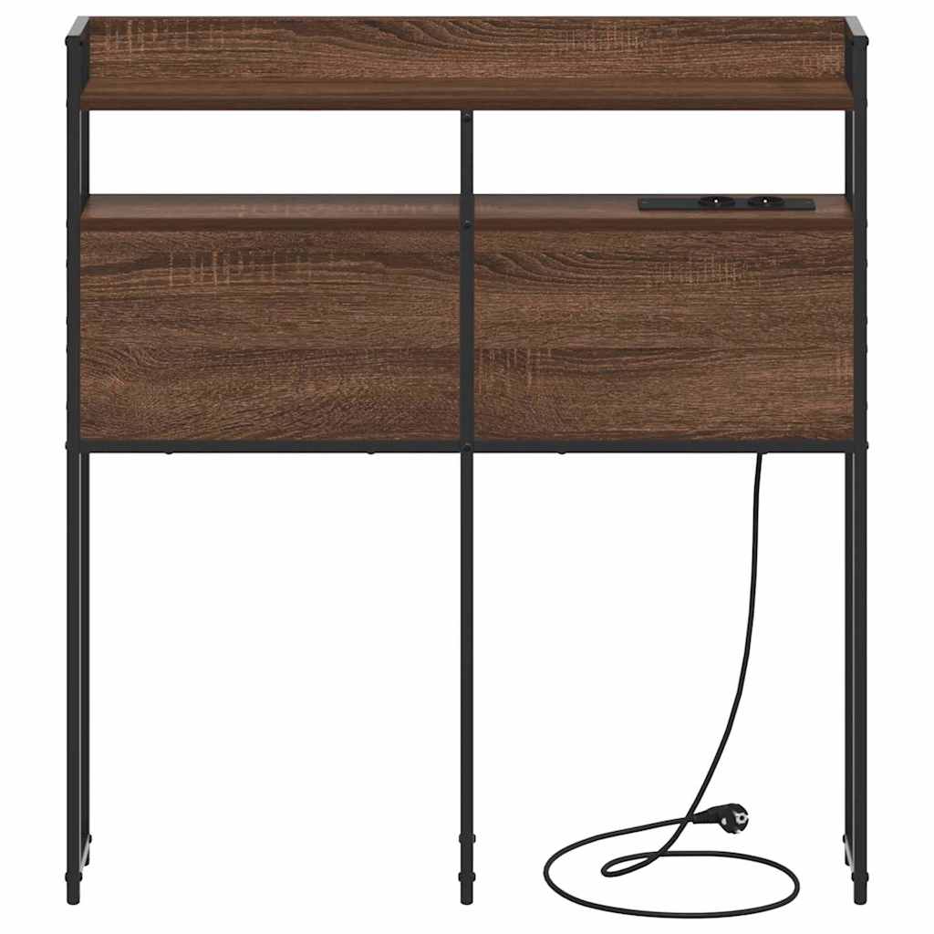 vidaXL Aufbewahrungskopfteil Braun Eichen-Optik 80 cm Holzwerkstoff
