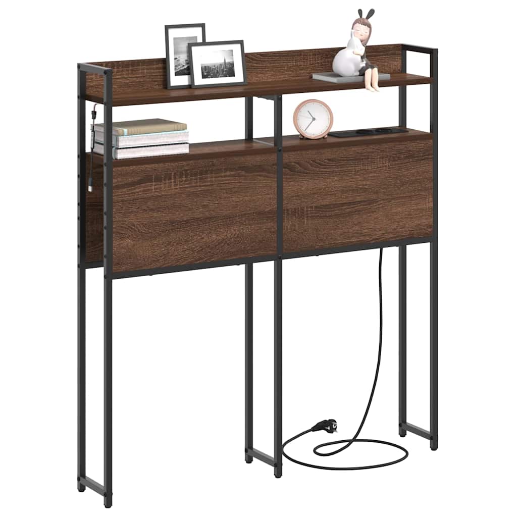 vidaXL Aufbewahrungskopfteil Braun Eichen-Optik 90 cm Holzwerkstoff