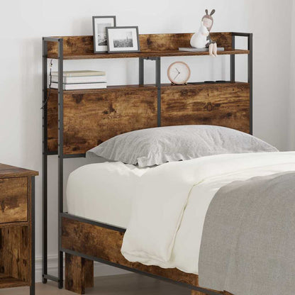 vidaXL Aufbewahrungskopfteil Räuchereiche 100 cm Holzwerkstoff