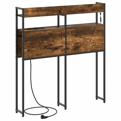 vidaXL Aufbewahrungskopfteil Räuchereiche 100 cm Holzwerkstoff