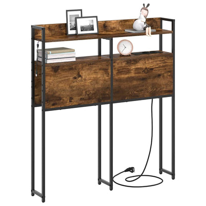 vidaXL Aufbewahrungskopfteil Räuchereiche 100 cm Holzwerkstoff