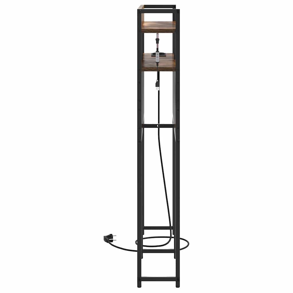 vidaXL Aufbewahrungskopfteil Räuchereiche 100 cm Holzwerkstoff