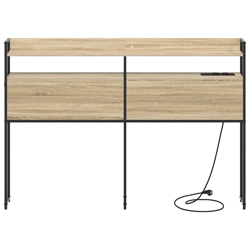 vidaXL Aufbewahrungskopfteil Sonoma-Eiche 120 cm Holzwerkstoff