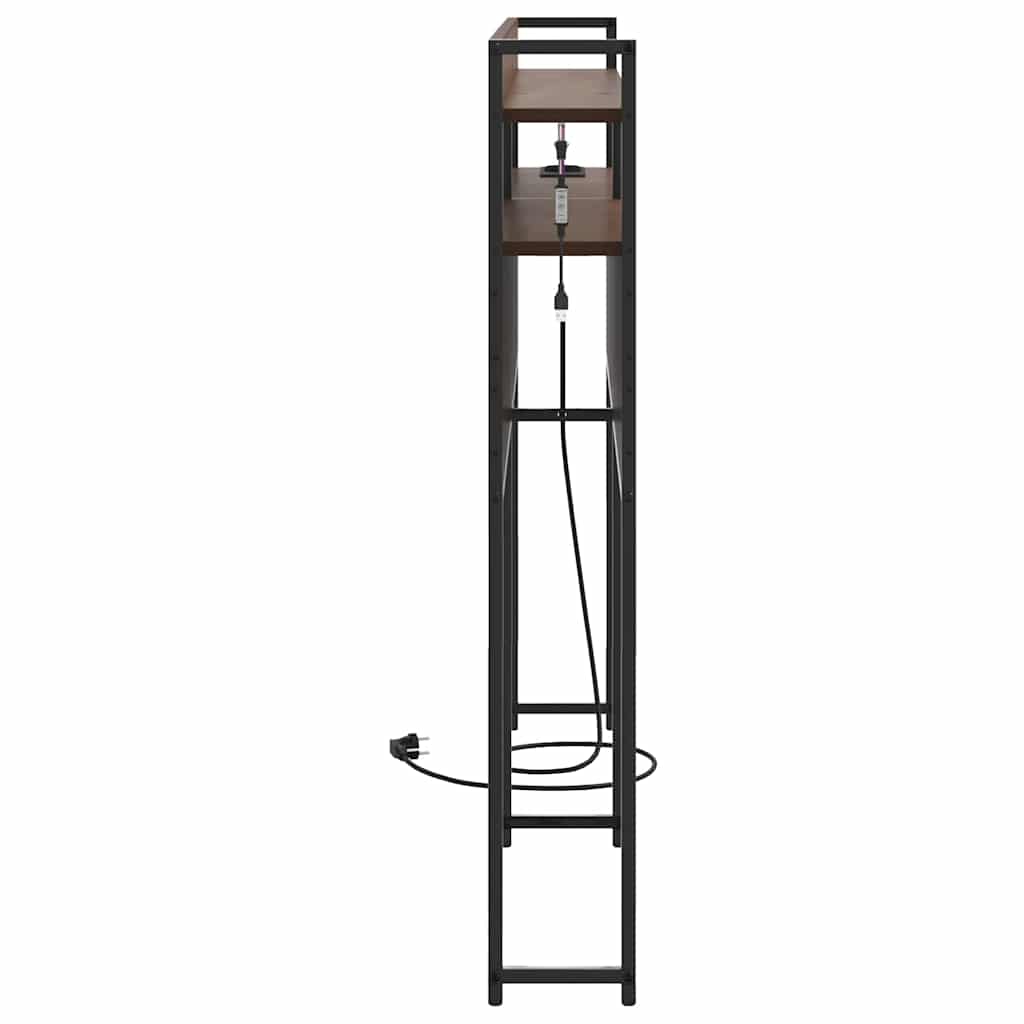 vidaXL Aufbewahrungskopfteil Braun Eichen-Optik 120 cm Holzwerkstoff