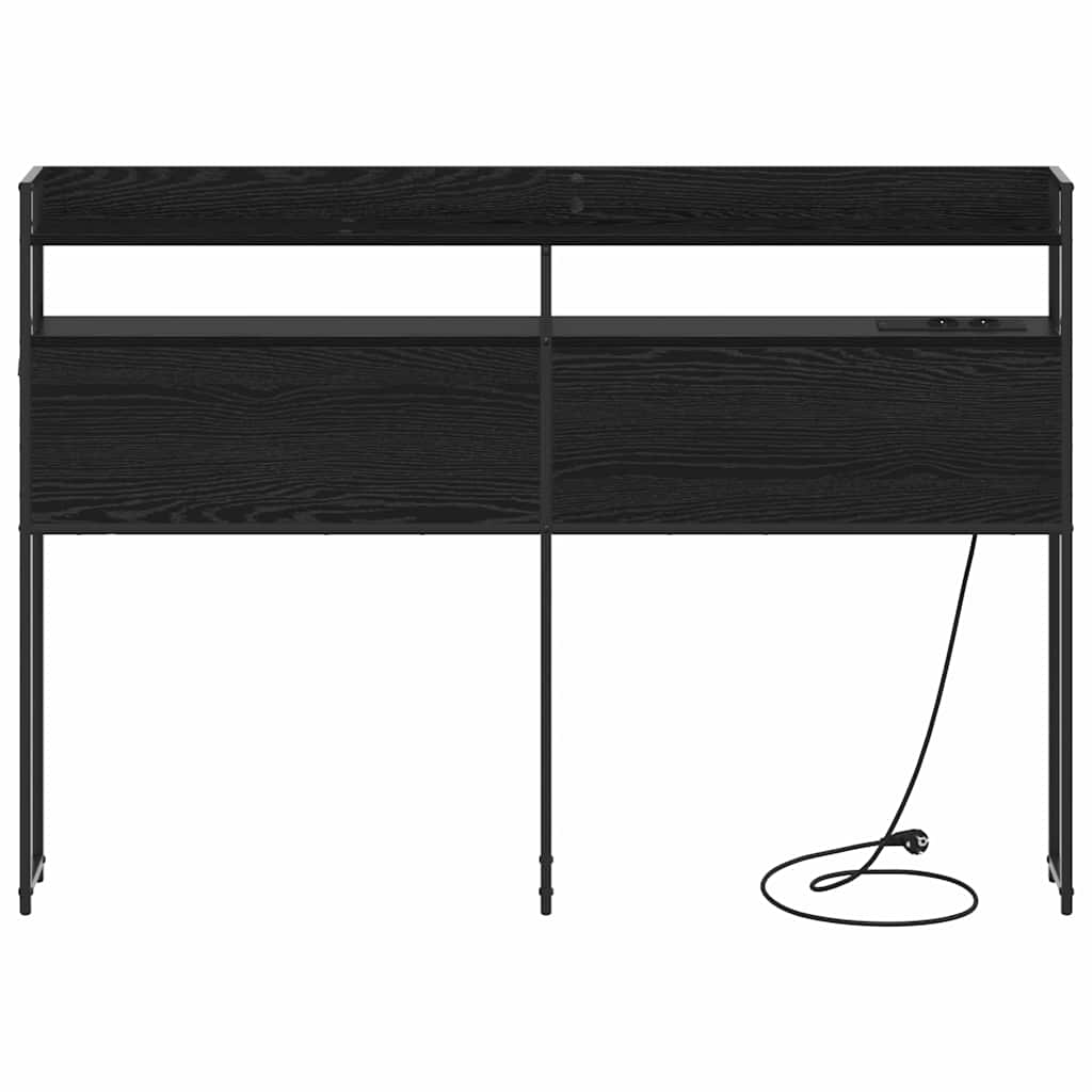 vidaXL Aufbewahrungskopfteil Schwarz Eichen-Optik 135 cm Holzwerkstoff