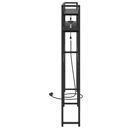 vidaXL Aufbewahrungskopfteil Schwarz Eichen-Optik 135 cm Holzwerkstoff