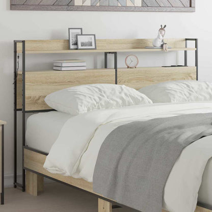 vidaXL Aufbewahrungskopfteil Sonoma-Eiche 135 cm Holzwerkstoff