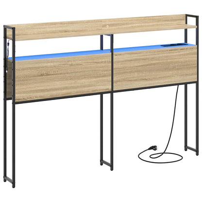 vidaXL Aufbewahrungskopfteil Sonoma-Eiche 135 cm Holzwerkstoff