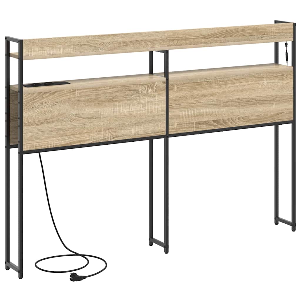 vidaXL Aufbewahrungskopfteil Sonoma-Eiche 135 cm Holzwerkstoff