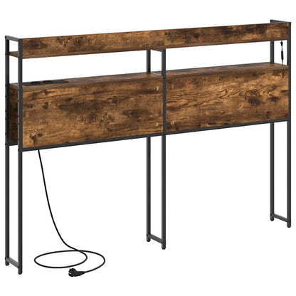 vidaXL Aufbewahrungskopfteil Räuchereiche 135 cm Holzwerkstoff