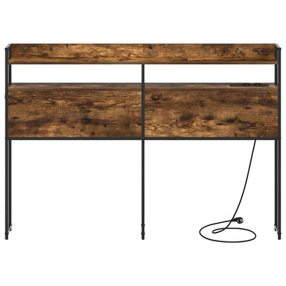 vidaXL Aufbewahrungskopfteil Räuchereiche 135 cm Holzwerkstoff