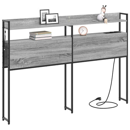 vidaXL Aufbewahrungskopfteil Grau Sonoma 135 cm Holzwerkstoff