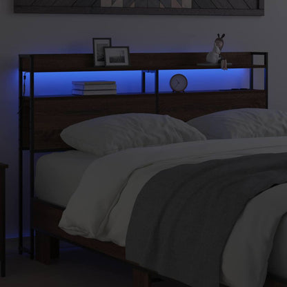 vidaXL Aufbewahrungskopfteil Braun Eichen-Optik 135 cm Holzwerkstoff