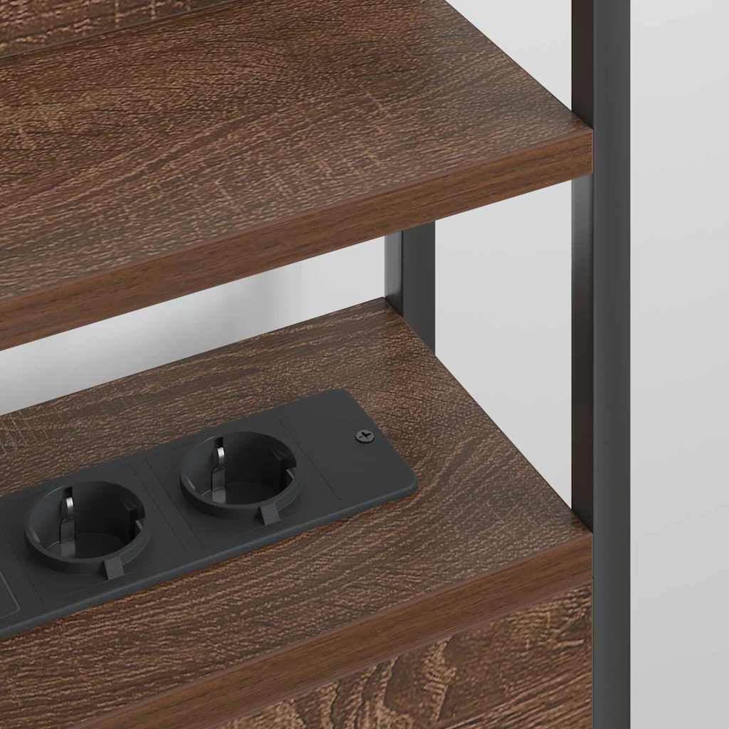 vidaXL Aufbewahrungskopfteil Braun Eichen-Optik 135 cm Holzwerkstoff