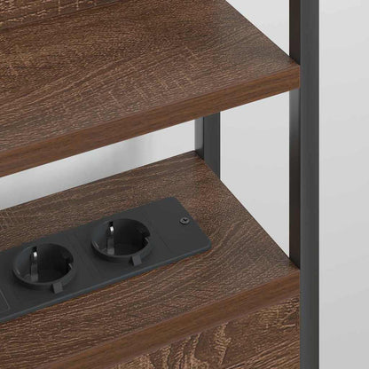 vidaXL Aufbewahrungskopfteil Braun Eichen-Optik 135 cm Holzwerkstoff