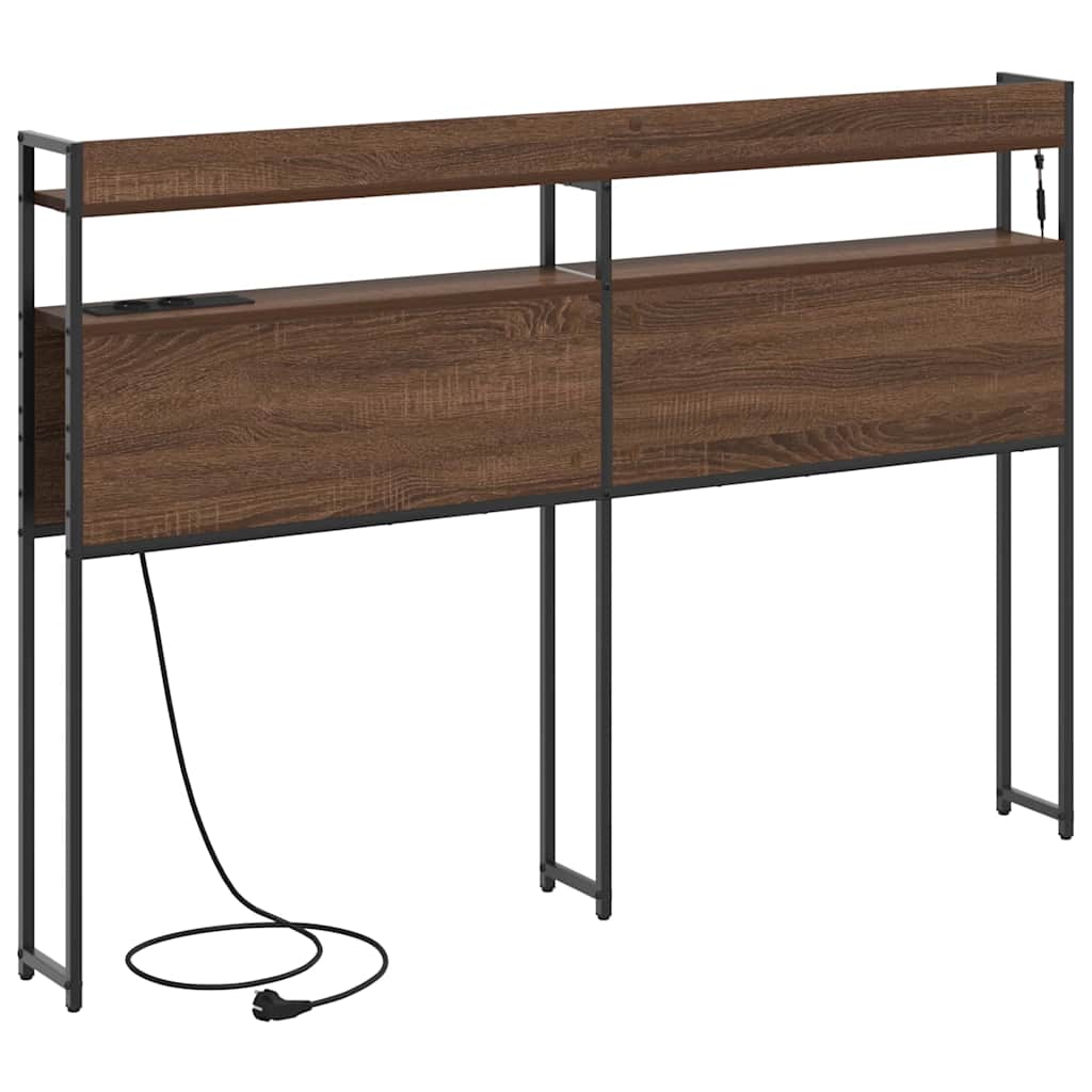 vidaXL Aufbewahrungskopfteil Braun Eichen-Optik 135 cm Holzwerkstoff
