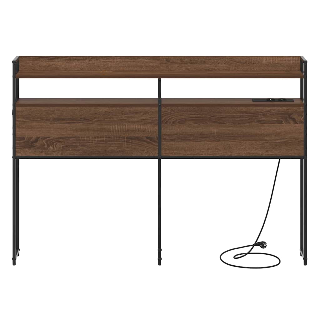 vidaXL Aufbewahrungskopfteil Braun Eichen-Optik 135 cm Holzwerkstoff