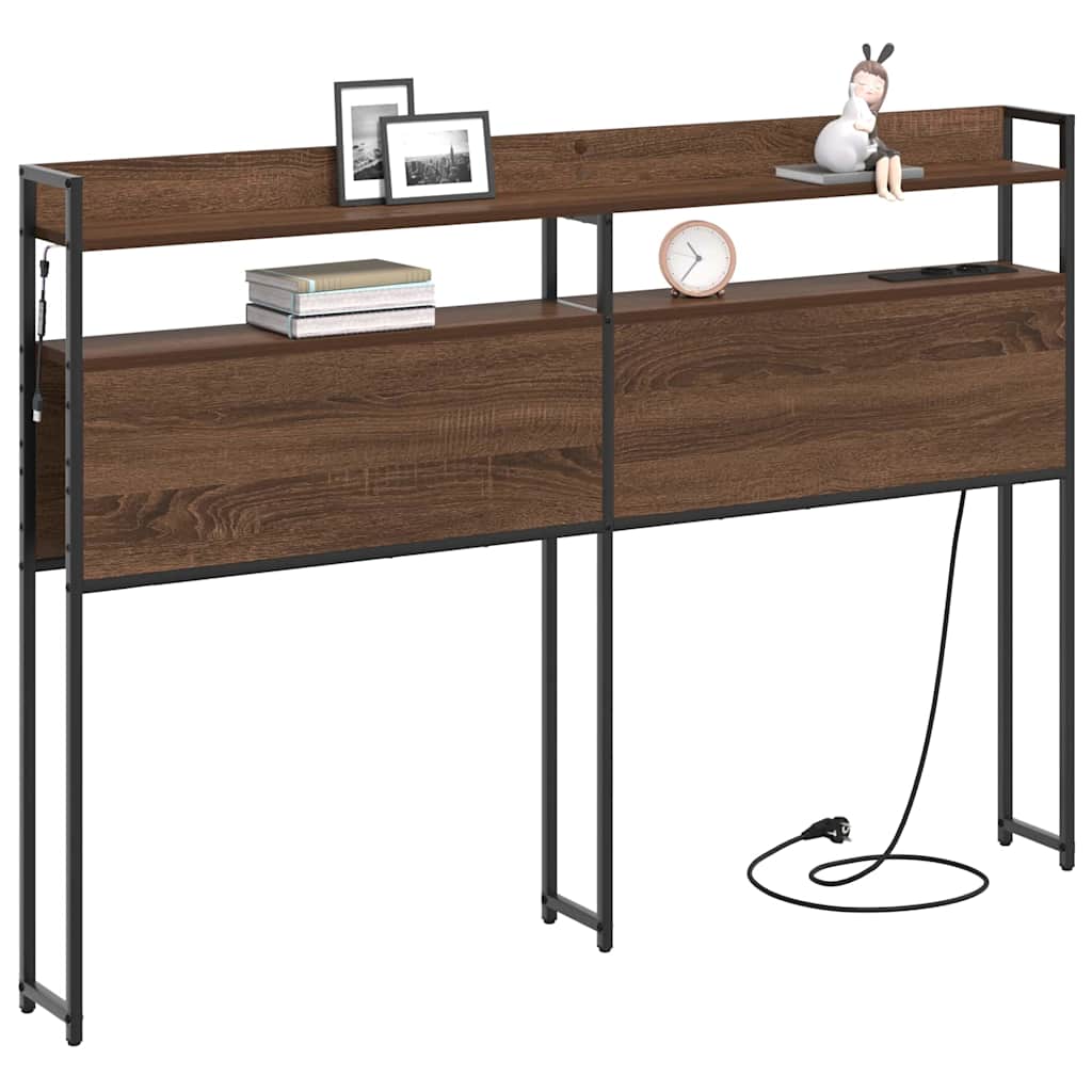vidaXL Aufbewahrungskopfteil Braun Eichen-Optik 135 cm Holzwerkstoff