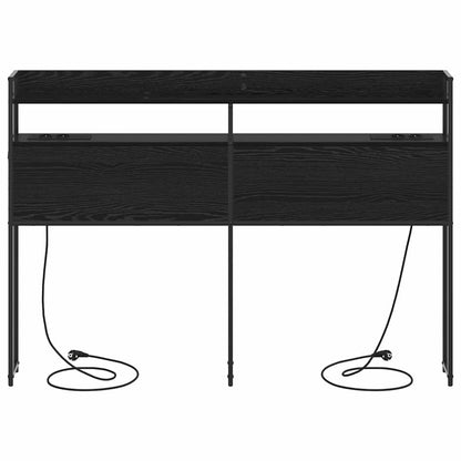 Aufbewahrungskopfteil Schwarz Eichen-Optik 140,5 x 15 x 98 cm