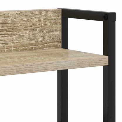 vidaXL Aufbewahrungskopfteil mit Regal Sonoma-Eiche 140,5 x 15 x 98 cm