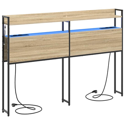 vidaXL Aufbewahrungskopfteil mit Regal Sonoma-Eiche 140,5 x 15 x 98 cm