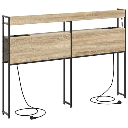 vidaXL Aufbewahrungskopfteil mit Regal Sonoma-Eiche 140,5 x 15 x 98 cm