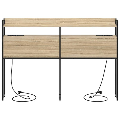 vidaXL Aufbewahrungskopfteil mit Regal Sonoma-Eiche 140,5 x 15 x 98 cm